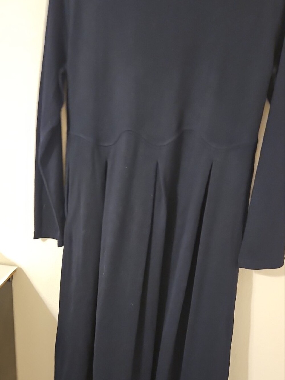 Lintico Women's Wool Black Long-Sleeve Midi Dress NWT Size M - Picture 7 of 7